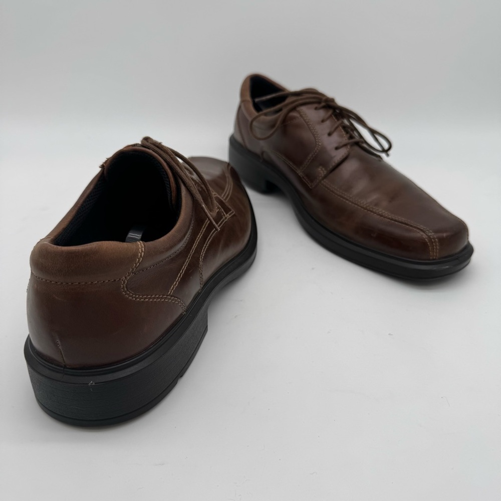ecco Brown Leather Derby Shoe Size 45/11-11.5 - Picture 12 of 13